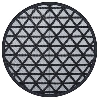 Buitenkleed &Oslash; 160 cm polypropeen zwart 2