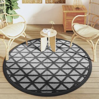 Buitenkleed &Oslash; 160 cm polypropeen zwart 3