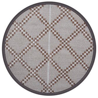 Buitenkleed &Oslash;200 cm polypropeen bruin 2