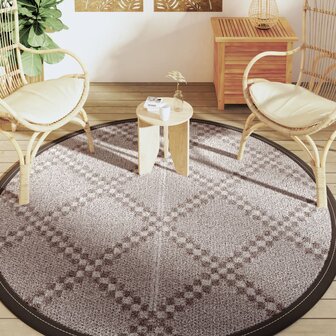 Buitenkleed &Oslash;200 cm polypropeen bruin 3