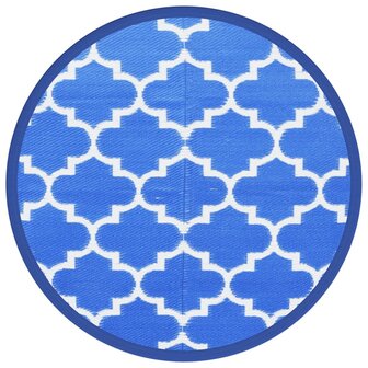 Buitentapijt &Oslash; 200 cm polypropeen blauw 2