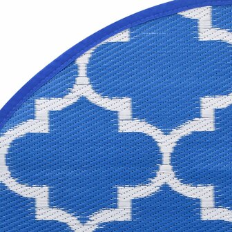 Buitentapijt &Oslash; 200 cm polypropeen blauw 5
