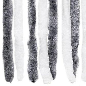 Vliegengordijn 56x185 cm chenille grijs en wit 5