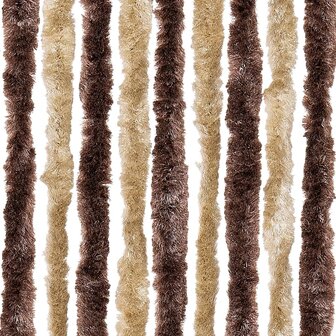 Vliegengordijn 56x185 cm chenille beige en lichtbruin 6