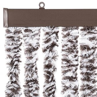 Vliegengordijn 100x220 cm chenille bruin en beige 4