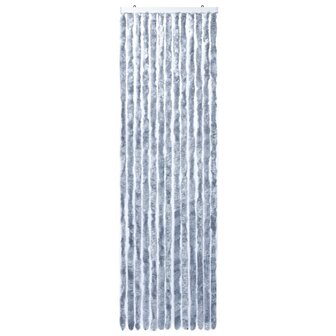 Vliegengordijn 56x185 cm chenille zilverkleurig 3