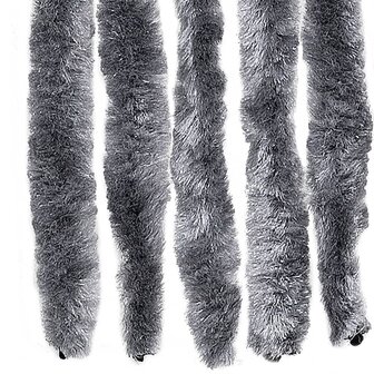 Vliegengordijn 90x220 cm chenille zilverkleurig 5