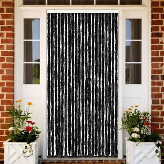 Vliegengordijn 90x220 cm chenille antraciet 1