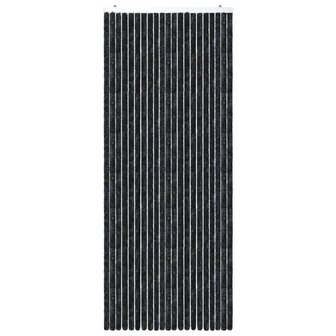 Vliegengordijn 90x220 cm chenille antraciet 3