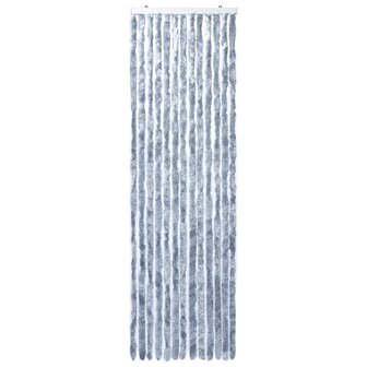 Vliegengordijn 56x200 cm chenille zilverkleurig 2