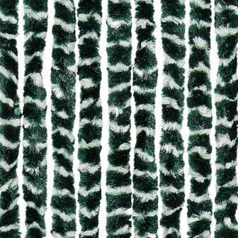 Vliegengordijn 100x220 cm chenille groen en wit 6