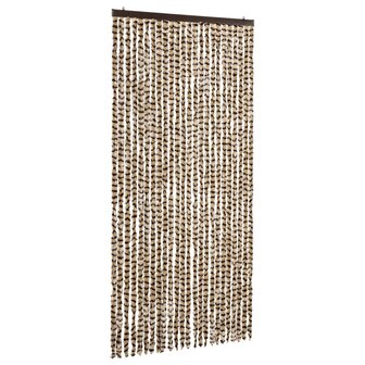 Vliegengordijn 100x220 cm chenille beige en bruin 2