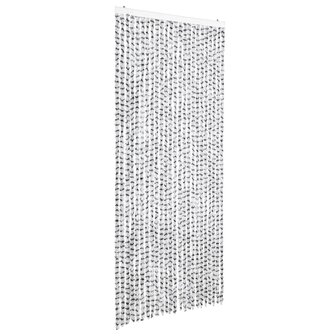 Vliegengordijn 100x220 cm chenille licht- en donkergrijs 2