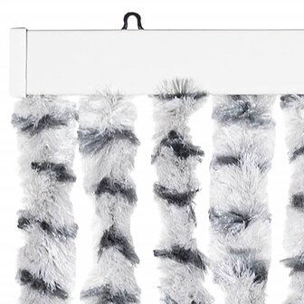 Vliegengordijn 100x220 cm chenille licht- en donkergrijs 4
