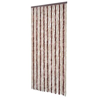 Vliegengordijn 100x200 cm chenille beige en lichtbruin 2
