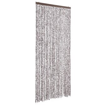 Vliegengordijn 100x200 cm chenille bruin en beige 2