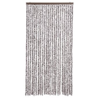 Vliegengordijn 100x200 cm chenille bruin en beige 3