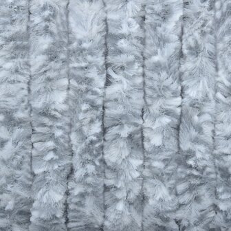 Vliegengordijn 100x200 cm chenille wit en grijs 5