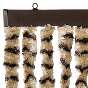 Vliegengordijn 100x200 cm chenille beige en bruin 4