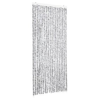 Vliegengordijn 56x200 cm chenille lichtgrijs en donkergrijs 2