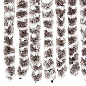 Vliegengordijn 100x230 cm chenille taupe en wit 6