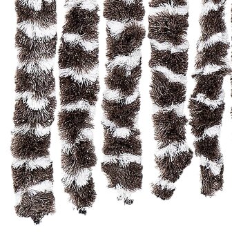 Vliegengordijn 118x220 cm chenille bruin en wit 6