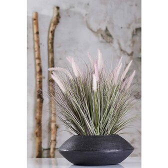 Emerald Kunstplant in zinken pot lampenpoetsergras 58 cm 1