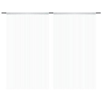 Draadgordijnen 2 st 140x250 cm wit 2