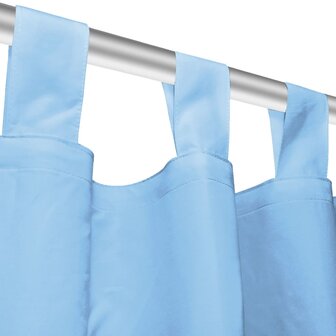 Micro-satijnen gordijnen met lussen 140x225 cm turquoise 2 st 4