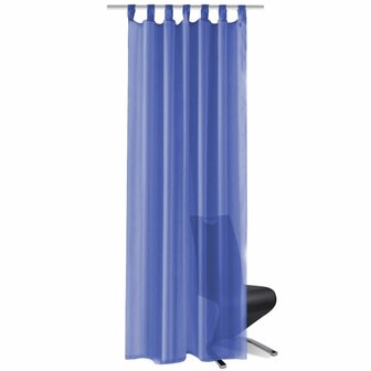 Gordijnen voile 140x245 cm koningsblauw 2 st 2
