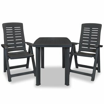 3-delige Bistroset kunststof antraciet 2