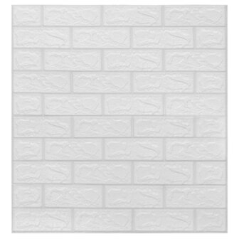 3D-behang zelfklevend 10 st bakstenen wit 3