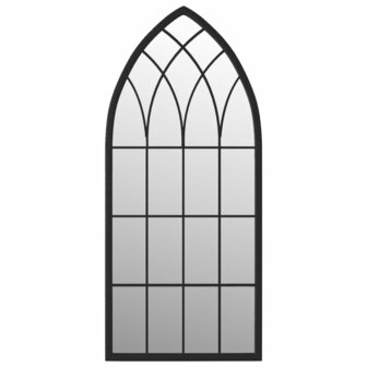 Tuinspiegel 100x45 cm ijzer zwart 3
