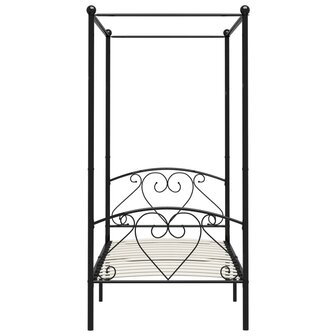Hemelbedframe metaal zwart 100x200 cm 3