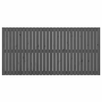 Wandhoofdbord 185x3x90 cm massief grenenhout grijs 4