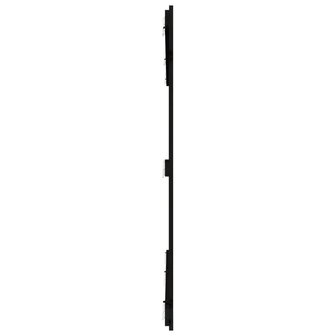 Hoofdbord wandmontage 204x3x110 cm massief grenenhout zwart 5