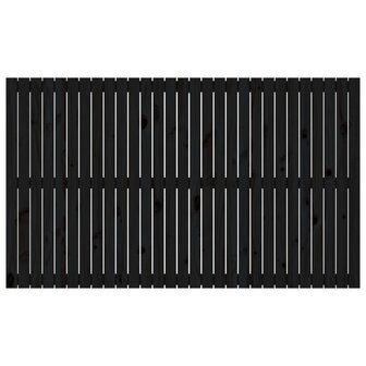 Wandhoofdbord 185x3x110 cm massief grenenhout zwart 4