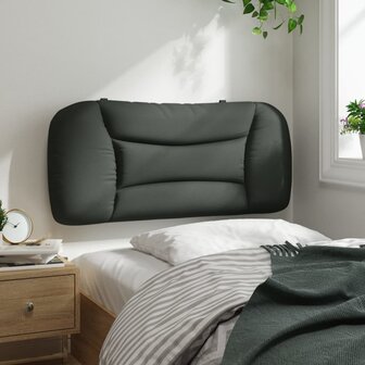 Hoofdbordkussen 80 cm stof donkergrijs 4