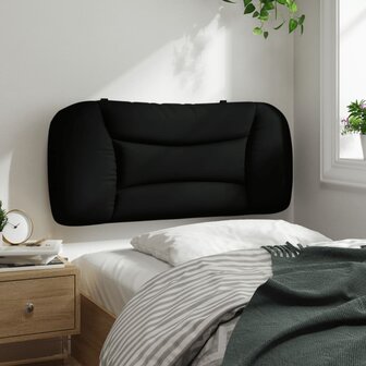 Hoofdbordkussen 80 cm stof zwart 4