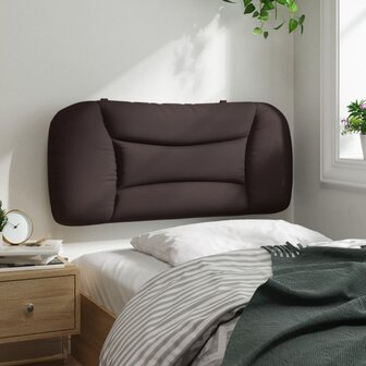 Hoofdbordkussen 80 cm stof donkerbruin 4