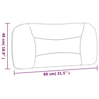 Hoofdbordkussen 80 cm stof donkerbruin 10