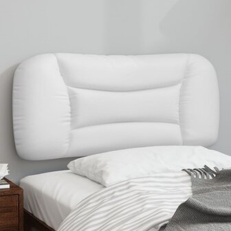Hoofdbordkussen 80 cm kunstleer wit 1