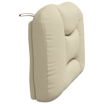 Hoofdbordkussen 90 cm stof cr&egrave;mekleurig 6