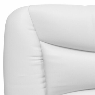 Hoofdbordkussen 90 cm kunstleer wit 8