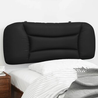 Hoofdbordkussen 100 cm kunstleer zwart 1