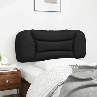 Hoofdbordkussen 100 cm kunstleer zwart 4