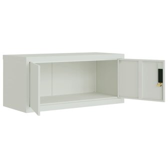 Archiefkast 90x40x240 cm staal lichtgrijs 5