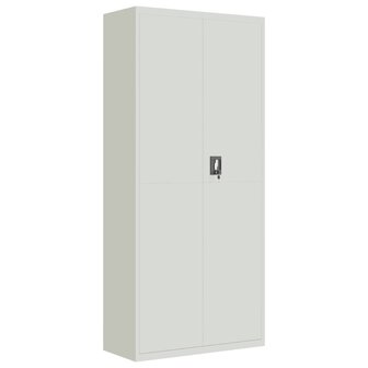 Archiefkast 90x40x240 cm staal lichtgrijs 7