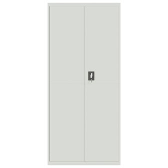 Archiefkast 90x40x240 cm staal lichtgrijs 8