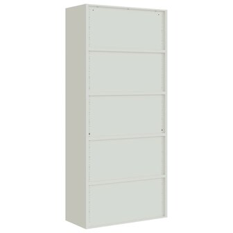 Archiefkast 90x40x240 cm staal lichtgrijs 10